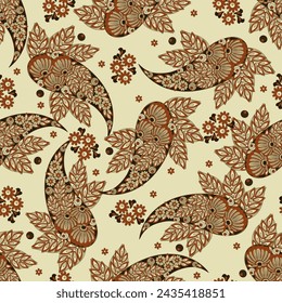 Vector sin patrón paisley. Fondo de flores vintage. Fondo decorativo del adorno para la tela, textil, papel de envoltura, tarjeta, invitación, papel pintado, diseño web