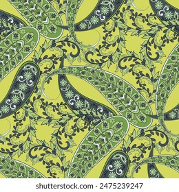 Vektorgrafik nahtloses Paisley-Muster. Klassischer Blumenhintergrund. Dekorative Ornament-Kulisse für Stoff, Textil, Wickelpapier, Karton, Einladung, Bildschirmhintergrund, Webdesign