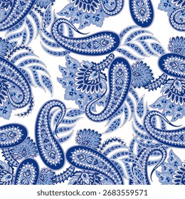 Nahtloses Paisley-Muster. Vintage Blumen Hintergrund. Dekorative Ornament Hintergrund für Stoff, Textil, Umschlagpapier, Karte, Einladung, Tapete, Web-Design