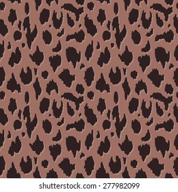 Vector seamless panther pattern, wild big cat fur 