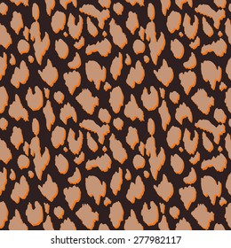 Vector seamless panther pattern, wild big cat fur 