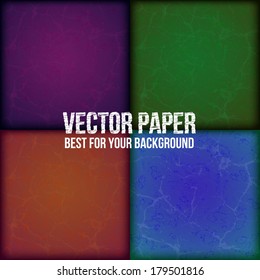 Vector seamless paper background. Color set