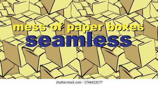 vector seamless with paper boxes. Vector illustration.