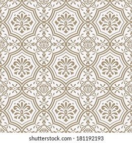 Vector seamless paper cut floral pattern, indian style, seamless pattern in swatch menu