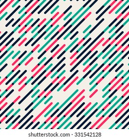 Vector Seamless Parallel Diagonal Red Green Overlapping Color Lines Pattern Background