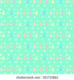 Vector seamless pastel Christmas and new year  pattern