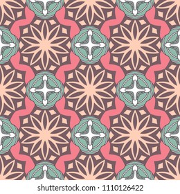 Vector Seamless Pastel Color Geometry Pattern