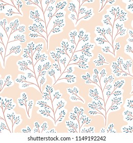 Vector seamless pastel floral pattern
