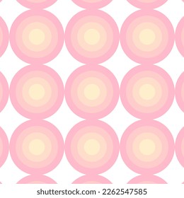 Vector seamless pastel pattern of rings and rhombus. Perfect for fabric, textile, wallpapers, backgrounds and other surfaces