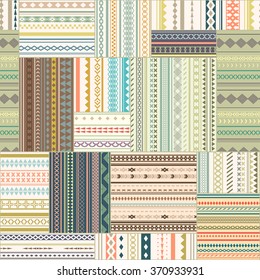 Vector seamless patchwork pattern