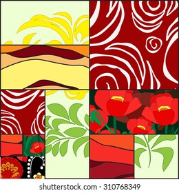 vector seamless patchwork pattern. oriental or russian design