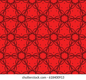 Vector seamless patern of Bright geometric Backgrounds in floral style. For greeting cards, invitations, cover book, fabric, scrapbooks.