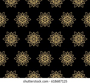 Vector seamless patern of Bright geometric Backgrounds in floral style. For greeting cards, invitations, cover book, fabric, scrapbooks.