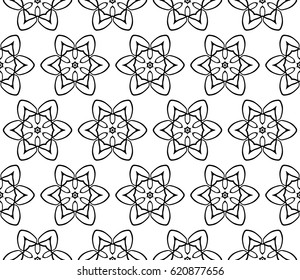 Vector seamless patern of Bright geometric Backgrounds in floral style. For greeting cards, invitations, cover book, fabric, scrapbooks.