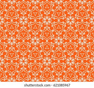 Vector seamless patern of Bright geometric Backgrounds in floral style. For greeting cards, invitations, cover book, fabric, scrapbooks.