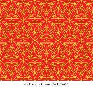 Vector seamless patern of Bright geometric Backgrounds in floral style. For greeting cards, invitations, cover book, fabric, scrapbooks.