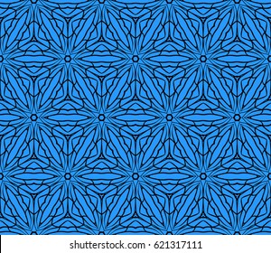 Vector seamless patern of Bright geometric Backgrounds in floral style. For greeting cards, invitations, cover book, fabric, scrapbooks.