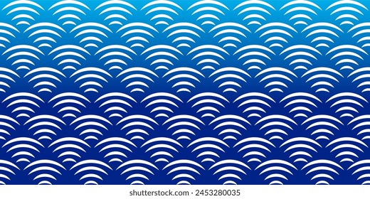 Vector seamless patern water wave, vintage style. Minimalism. Textile, fabric, wallpaper, wrapping paper