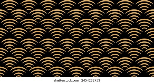 Vector seamless patern water wave, vintage style. Minimalism. Textile, fabric, wallpaper, wrapping paper