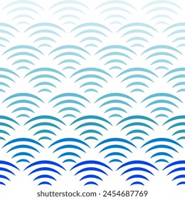 Vector seamless patern water wave, vintage style. Minimalism. Textile, fabric, wallpaper, wrapping paper