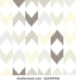 Vector seamless patter design with chevron ikat repeating ornaments
