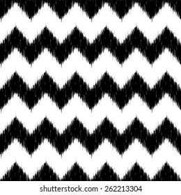 Vector seamless patter design with traditional ikat repeating ornaments