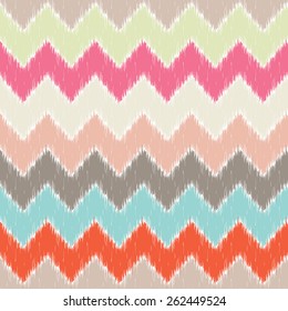 Vector seamless patter design with traditional ikat repeating ornaments