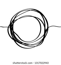 Vector Seamless Pattern Abstact Circular Scribble for message, information, announcement etc
