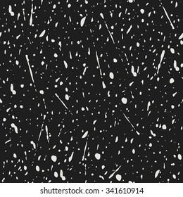 Vector seamless pattern, abstract art graphic texture with small splashes and spots of paint.