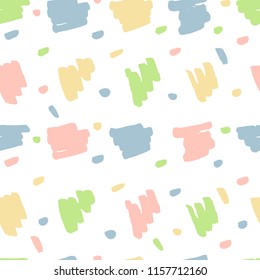 Vector seamless pattern. Abstract background with brush strokes. 