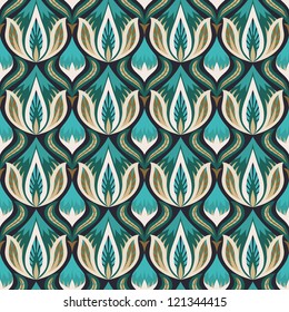 Vector seamless pattern - abstract background in retro style