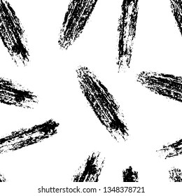 Vector seamless pattern. Abstract background with brush strokes. Ink hand drawn texture. For wallpaper, textile, print.