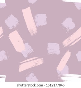 Vector seamless pattern. Abstract background with pink brush strokes. Coloring hand drawn texture. Modern graphic design.