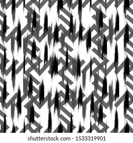 Vector seamless pattern. Abstract background with brush strokes. Ink painted hand made texture eps 10