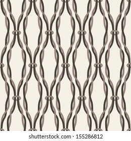 Vector seamless pattern. Abstract background with twisted ropes