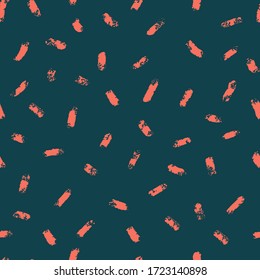 Vector seamless pattern. Abstract background with brush strokes. Striped hand drawn texture. Vector red