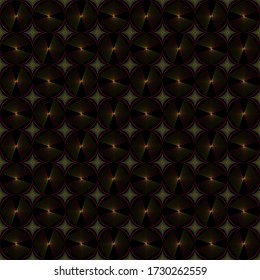 Vector seamless pattern. Abstract background drawing on a black background. Quasar.