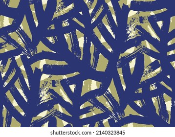 Vector seamless pattern. Abstract background with brush strokes. Monochrome hand drawn texture. Ink disposed sloppy strokes. Network graphic design.