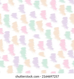 Vector seamless pattern. Abstract background with brush strokes. Pastel hand made texture. 