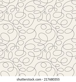 Vector seamless pattern. Abstract background with linear doodles. Repeating texture