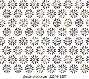 Vector seamless pattern. Abstract background with floral brush strokes. Monochrome hand drawn textureAbstract patterns seamless Stencil doodle sketch good mood