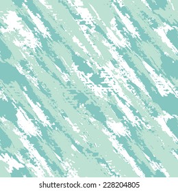 Vector seamless pattern. Abstract background with diagonal brush strokes. Hand drawn texture in shades of mint