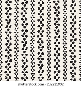 Vector seamless pattern. Abstract background with stripes from round brush strokes. Monochrome hand drawn texture