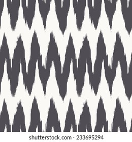 Vector seamless pattern. Abstract background with zigzag brush strokes. Monochrome hand drawn texture