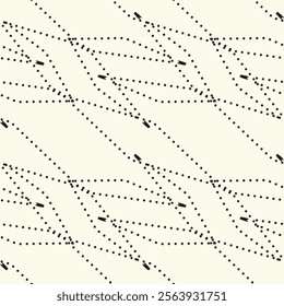 Vector seamless pattern. Vector abstract background. Diagonal wavy lines.