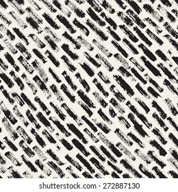 Vector seamless pattern. Abstract background with diagonal brush strokes. Monochrome hand drawn texture. Hipster graphic design.
