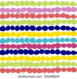 Vector seamless pattern. Abstract background with round brush strokes. Colorful hand drawn texture. Stylish polka dot
