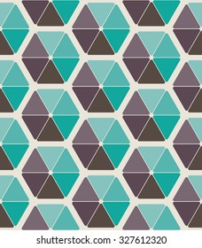 Vector seamless pattern, abstract background with abstract hexagon shapes in 3D style and colors with light effect, colorful honeycomb texture