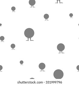 Vector seamless pattern. Abstract background with circle with legs. Monochrome hand drawn texture. Hipster stylish design.