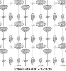 Vector seamless pattern. Abstract background made of stylish swirls